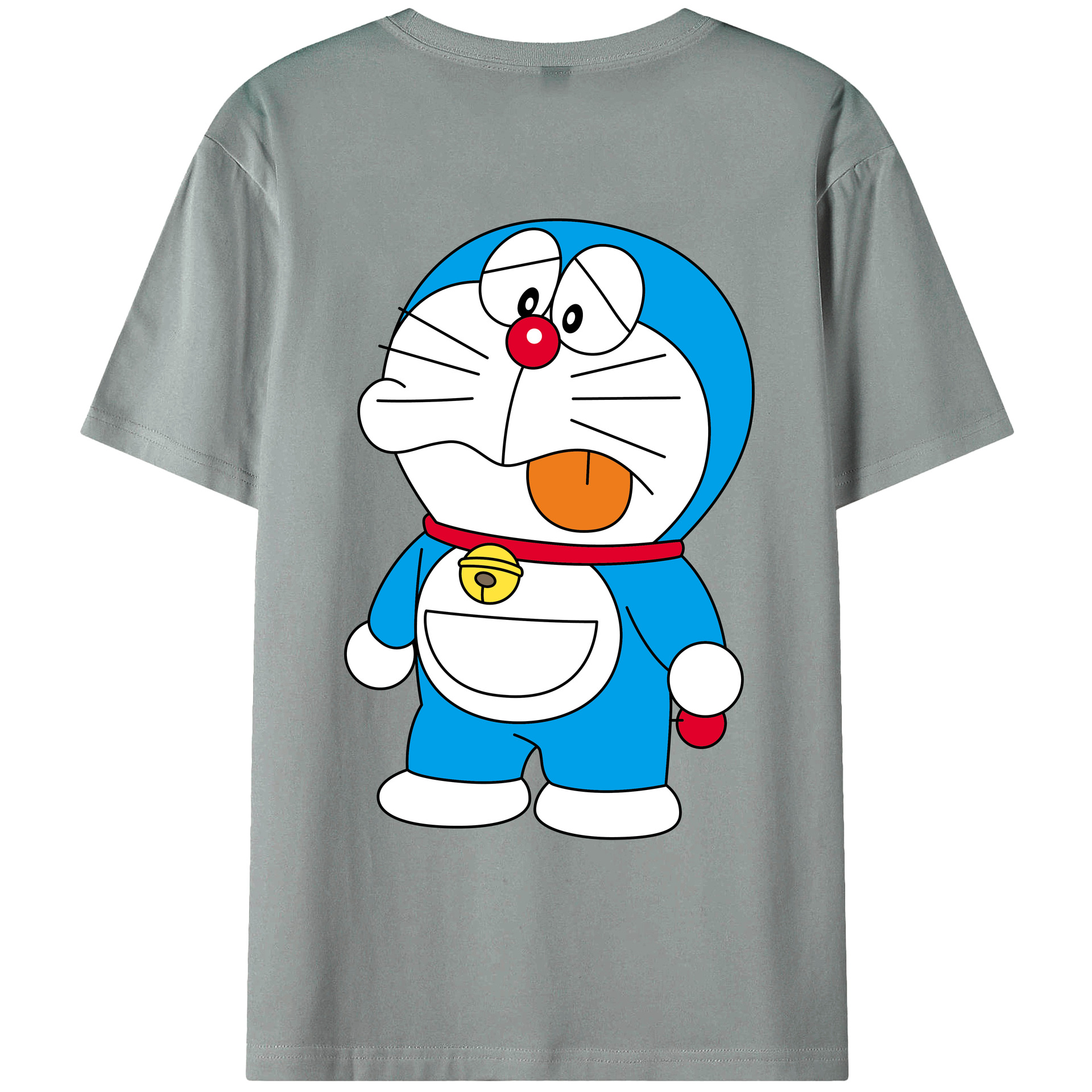 （画像用） ドラえもん Doraemon 綿100％ メンズ半袖Tシャツ（バックプリント） 通気性